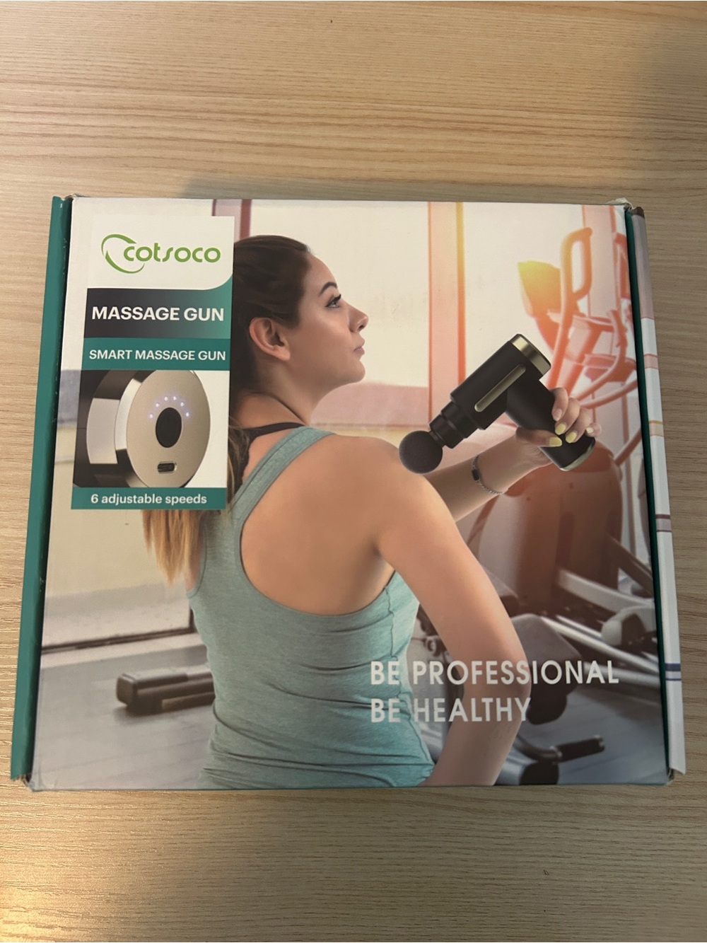 Cotsoco Cordless Smart Massage Gun 6 Speeds 4 Attachments New Open Box